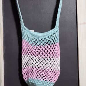 Trans Pride Crochet Market Bag